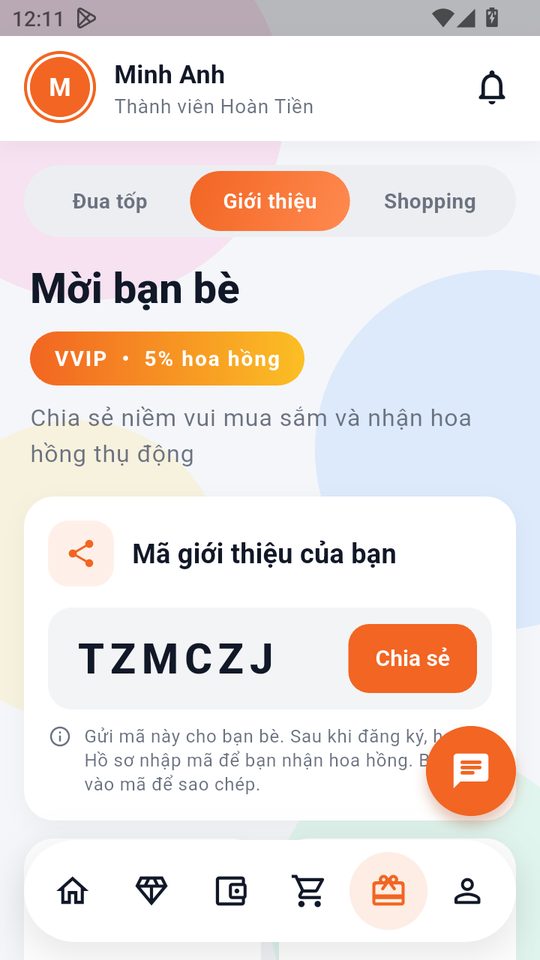 Giới thiệu bạn bè
